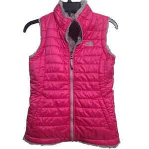 The North Face Pink Reversible Mossbud Swirl Vest Size Medium